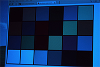 Demosaiced image of colour palette taken through CLS filter