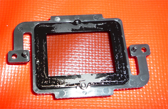 Filter bracket with filter already removed.