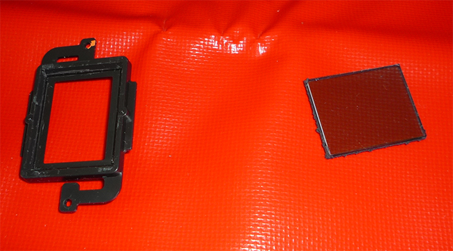 Filter bracket and original filter.