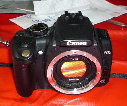 Camera re-assembled and CLS filter installed.