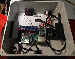 Fitting the SkyCam2 components in the project box