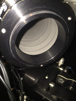 The reflective inner surface of the FeatherTouch endcap.